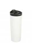 Beyaz 450 ml French Press özellikli lazer logo baskılı kurumsal promosyon termos